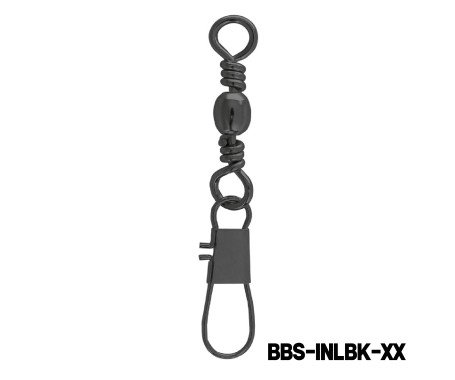 AQUA MARINE - Brass Barrel Swivel With Interlock Snap Black Nickel Plated